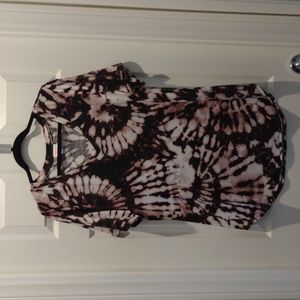 Lularoe Iris Large Black bleach tie dye